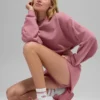 Unisex half-crew Throwback-sok - Wit/Roze Wilde Roos