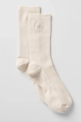 Unisex halfhoge, ingetogen sok - Bone
