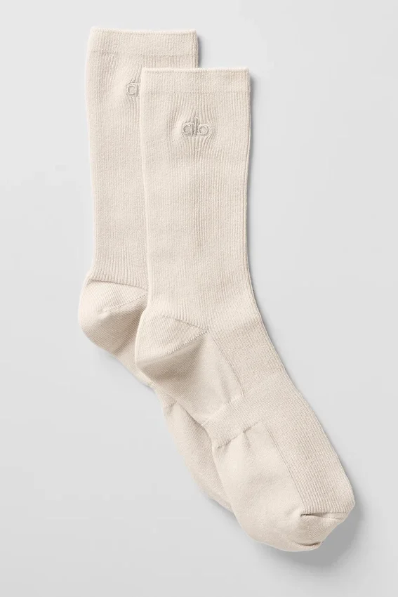 Unisex halfhoge, ingetogen sok - Bone
