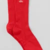 Unisex halfhoge, onopvallende sok - felrood