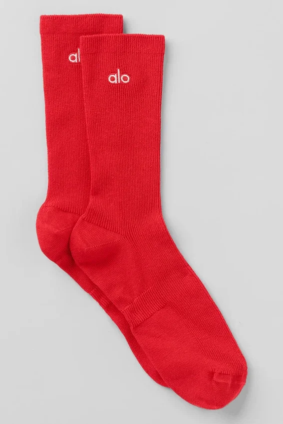 Unisex halfhoge, onopvallende sok - felrood