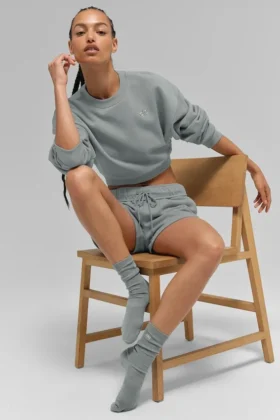 Unisex halfhoge, subtiele sok – Lunar Grey