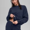 Unisex New Class-trui met ronde hals van wol en kasjmier - marineblauw