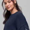 Unisex New Class-trui met ronde hals van wol en kasjmier - marineblauw