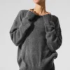 Unisex New Class-trui met ronde hals van wol en kasjmier - platinagrijs