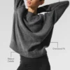 Unisex New Class-trui met ronde hals van wol en kasjmier - platinagrijs