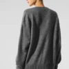 Unisex New Class-trui met ronde hals van wol en kasjmier - platinagrijs