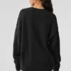 Unisex New Class-trui met ronde hals van wol en kasjmier - Zwart