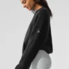 Unisex New Class-trui met ronde hals van wol en kasjmier - Zwart