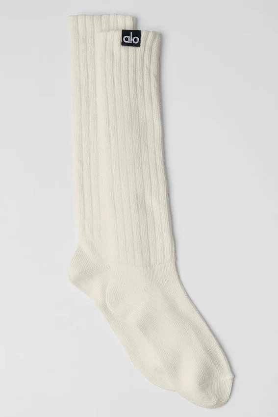 Unisex scrunch-sok - Beige