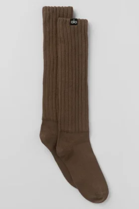 Unisex scrunch-sok - Espresso