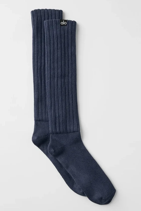 Unisex scrunch-sok - marineblauw
