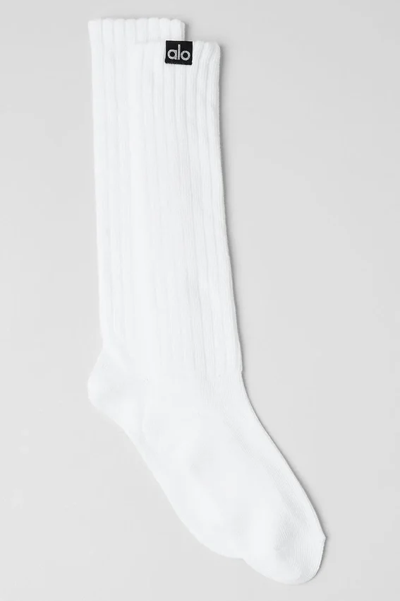 Unisex scrunch-sok - Wit
