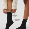 Unisex sokken van wol en kasjmier met licht gematteerd effect - Zwart/Ivoor
