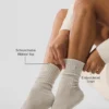 Unisex sokken van wol en kasjmier met lichte frosted afwerking - Winter Latte/Ivoor