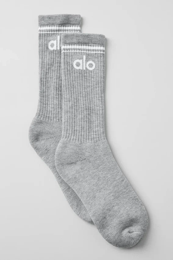 Unisex Throwback-sok - Athletic Heather Grey/White