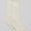 Unisex Throwback-sok - Beige/Wit