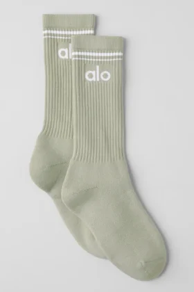 Unisex Throwback-sok - Limestone/White