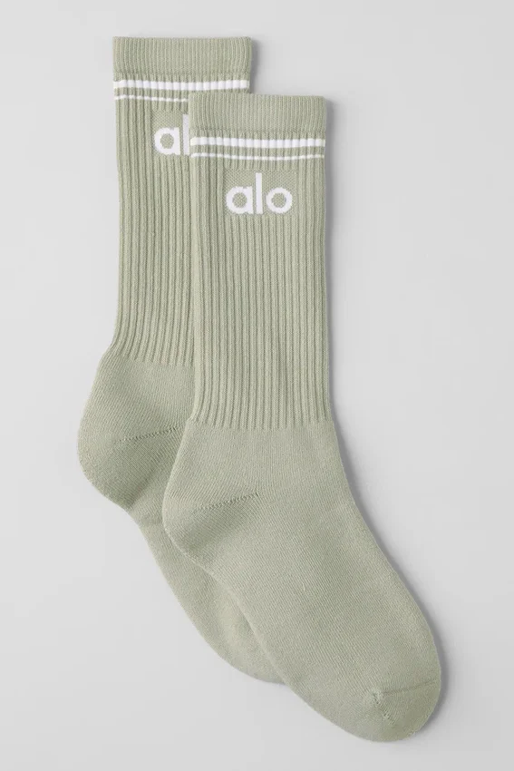 Unisex Throwback-sok - Limestone/White