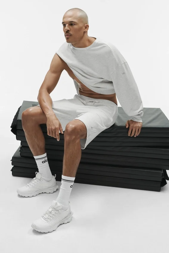 Unisex Throwback-sok - Wit/Zwart