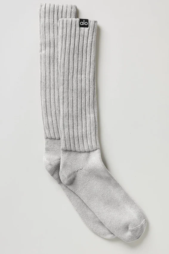 Unisex Washed Scrunch-sok - Hazy Grey Wash