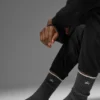 Unisex wollen-kasjmier sok met lichte matte afwerking - donker leigrijs/ivoor