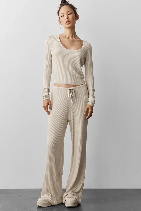 Unwind-trui met lange mouwen - Oatmeal Heather