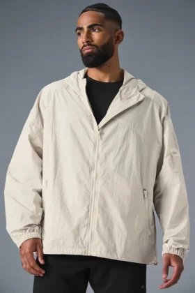 Vantage nylon ripstop trainingsjas - Bone