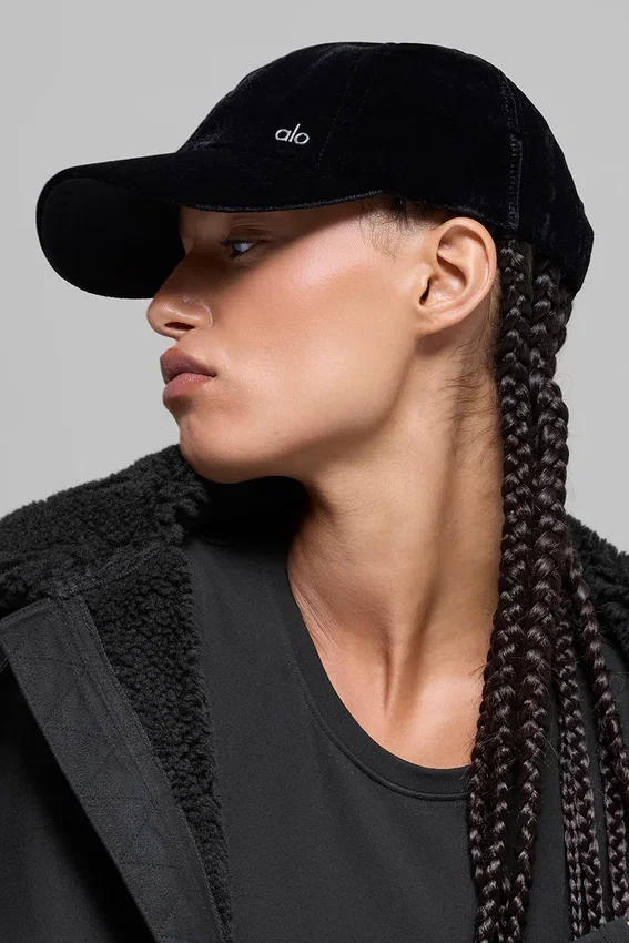 Velvet Off-Duty Hat - Zwart