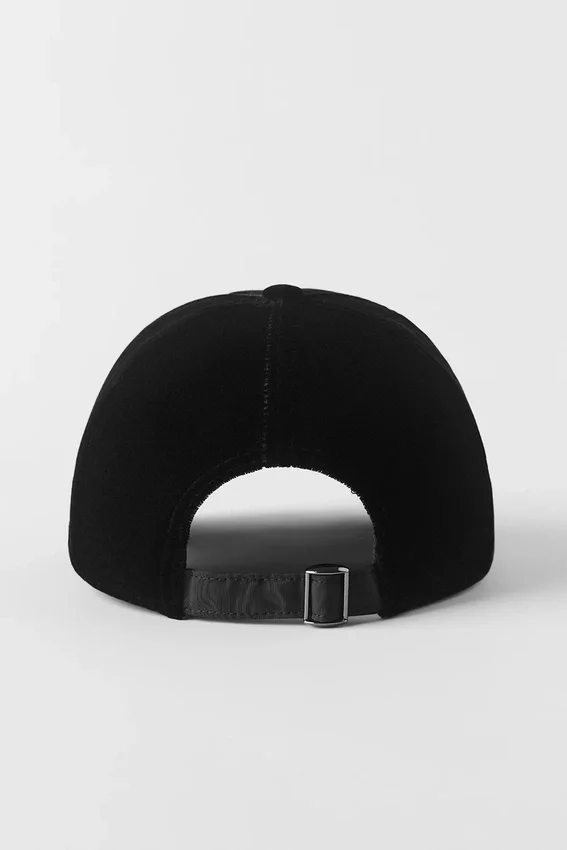 Velvet Off-Duty Hat - Zwart