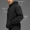 Wafelpatroon lounge-Hoodie - Zwart
