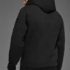 Wafelpatroon lounge-Hoodie - Zwart