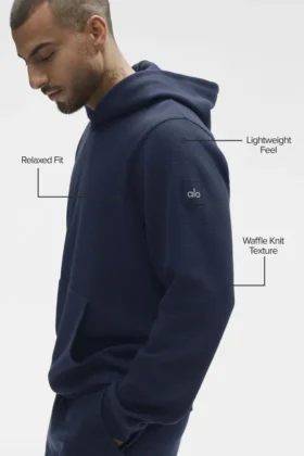 Waffle Lounge Hoodie – Navy