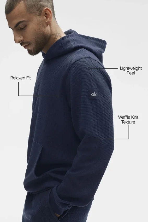 Waffle Lounge Hoodie - Navy