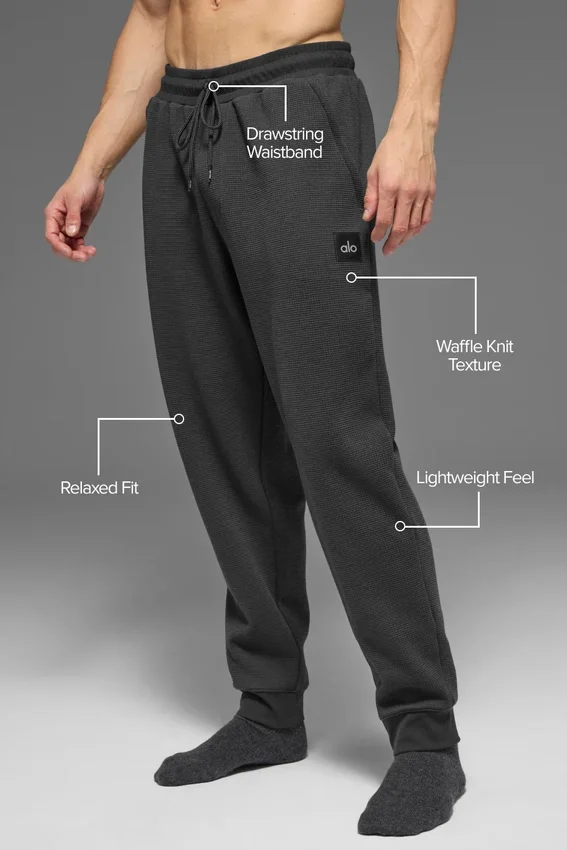 Waffle Lounge Jogger - Antraciet