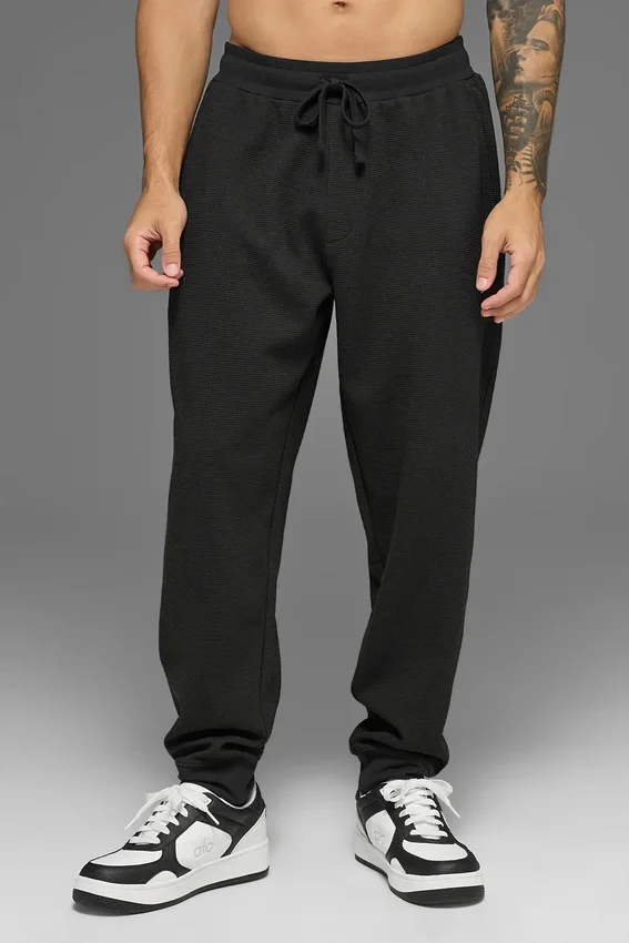 Waffle Lounge Jogger - Zwart