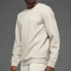 Waffle Lounge Long Sleeve Crew - Bone