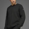 Waffle Lounge Long Sleeve Crew - Zwart