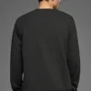 Waffle Lounge Long Sleeve Crew - Zwart