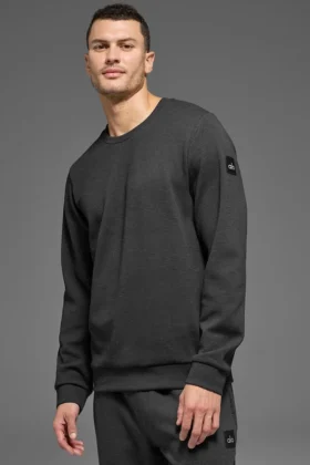 Waffle Lounge T-shirt met lange mouwen - Anthracite