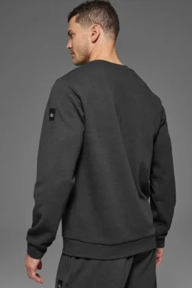Waffle Lounge T-shirt met lange mouwen – Anthracite