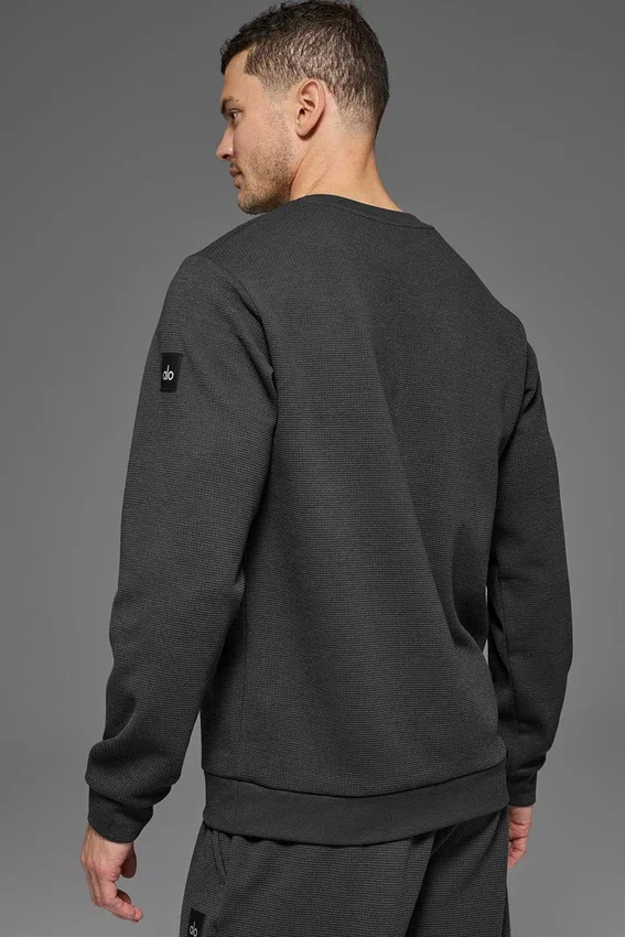 Waffle Lounge T-shirt met lange mouwen - Anthracite