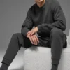 Waffle Lounge T-shirt met lange mouwen - Anthracite