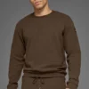 Waffle Lounge T-shirt met lange mouwen - Espresso