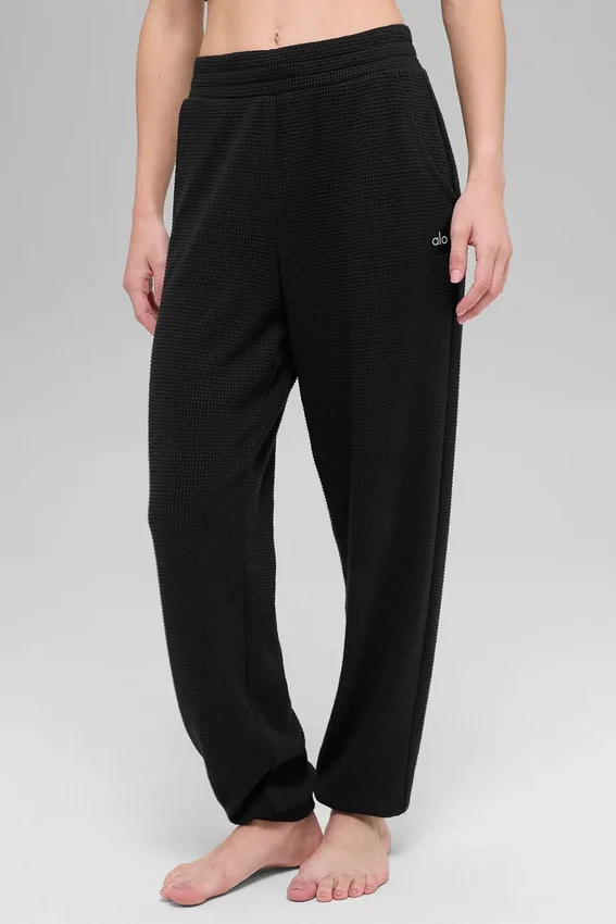 Waffle Weekend Escape Jogger - Zwart