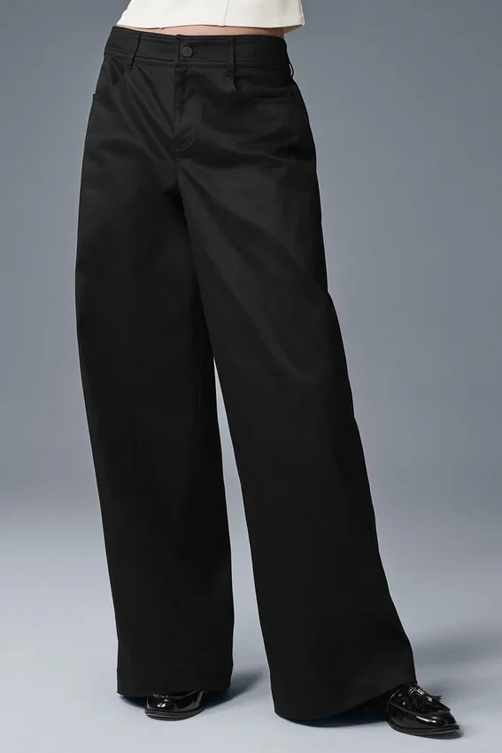 Wanderlust broek met wijde pijpen - Zwart