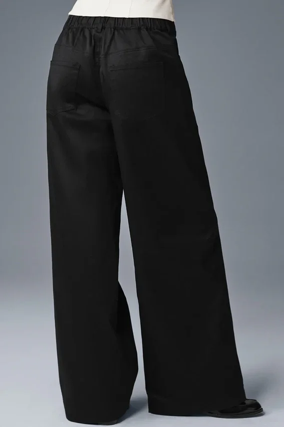 Wanderlust broek met wijde pijpen - Zwart