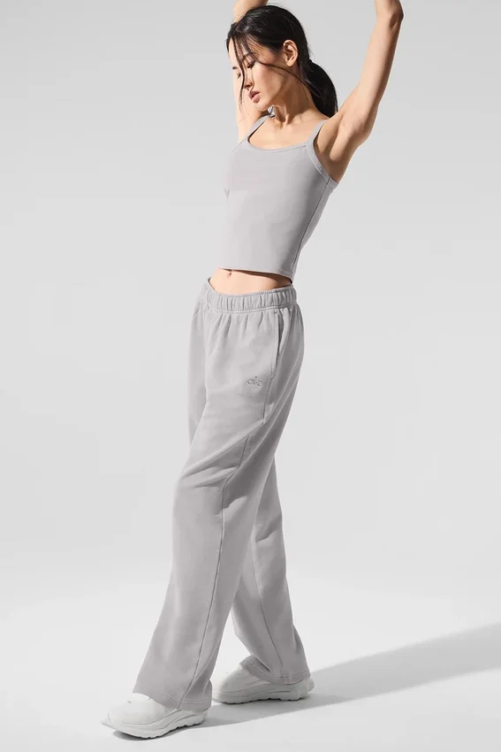 Washed Accolade joggingbroek met rechte pijpen - Grey Sky Wash