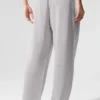 Washed Accolade joggingbroek met rechte pijpen - Grey Sky Wash