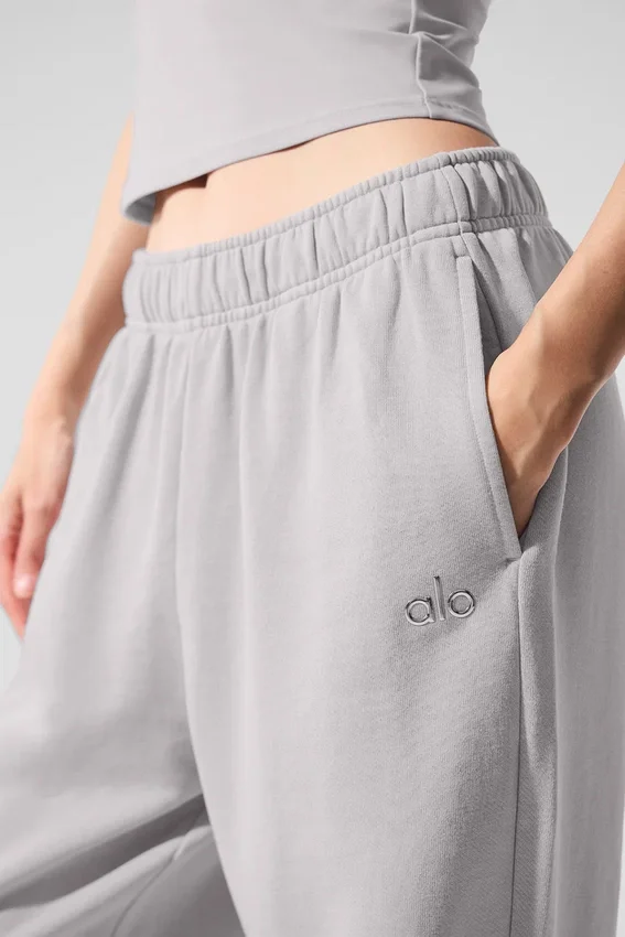 Washed Accolade joggingbroek met rechte pijpen - Grey Sky Wash